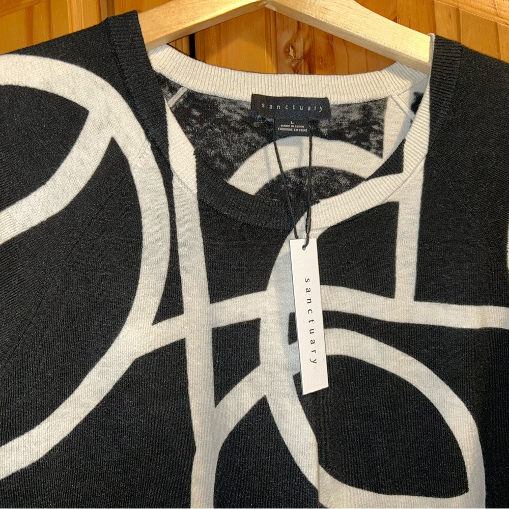 Sanctuary geometric design sweater NWT